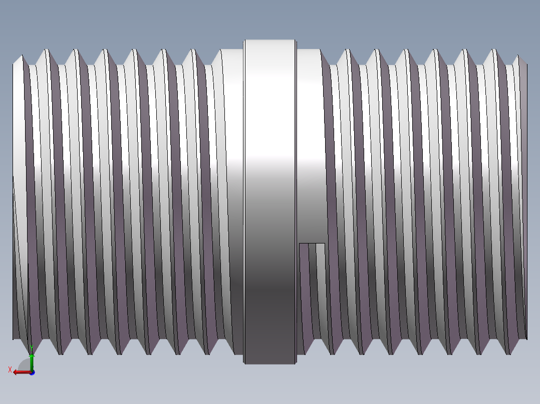 对丝-圆边等径 DN15后视图