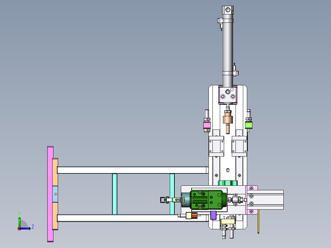 物料移栽模组左视图