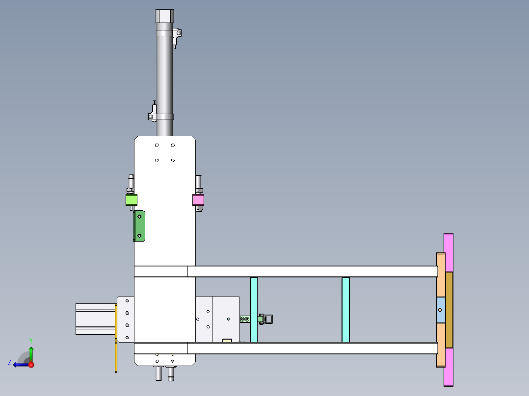 物料移栽模组右视图