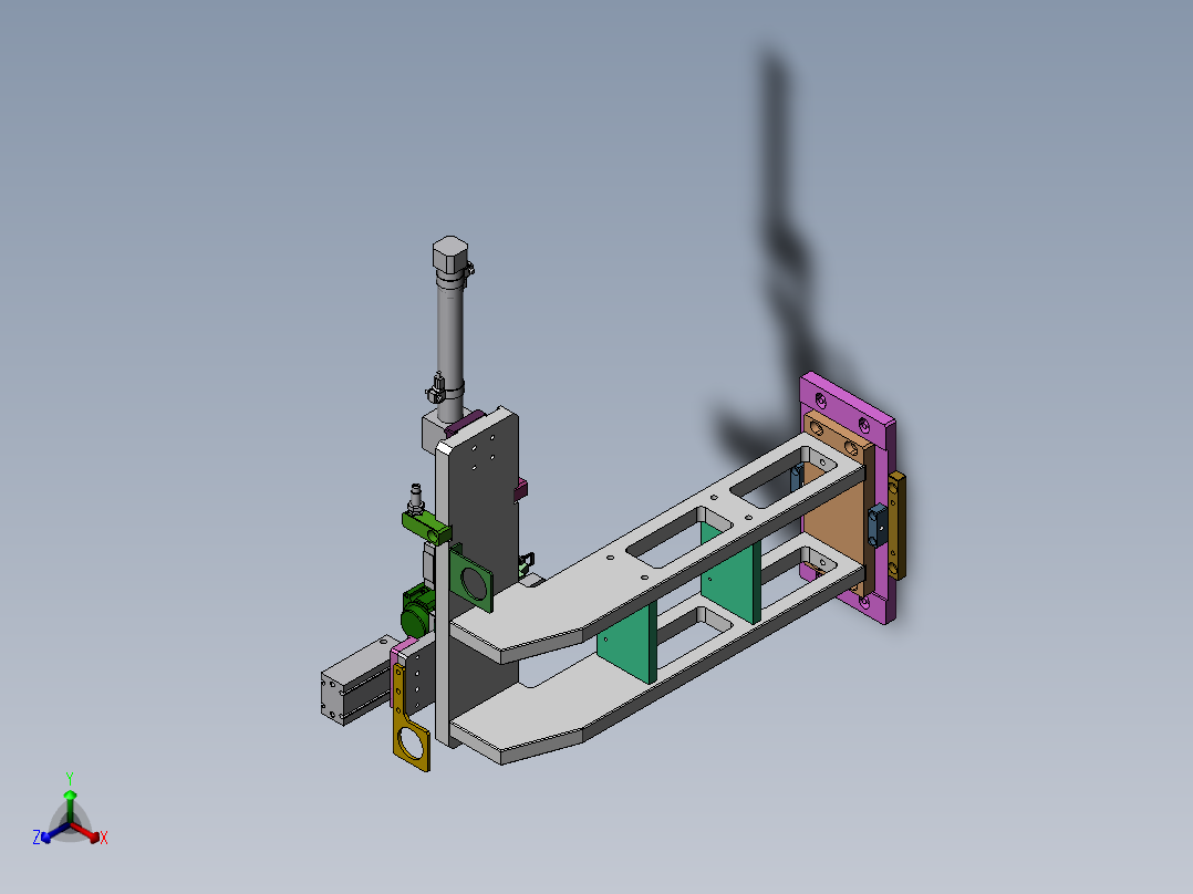 物料移栽模组正等轴测图
