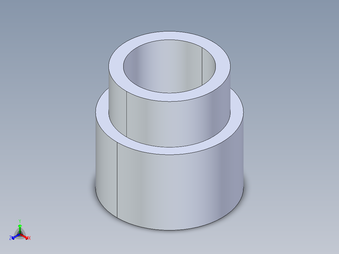 聚氯乙烯配件11-Sch80_ReducerCoupling_SxS_829-251_2in x 1.5in主视图