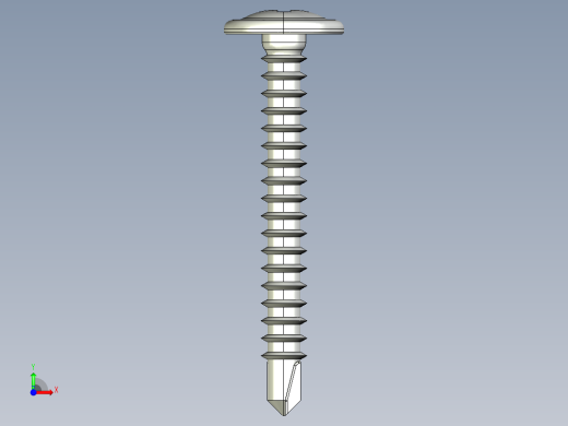 紧固件-STEP Drill-Tip Saucer Screw-01前视缩略图