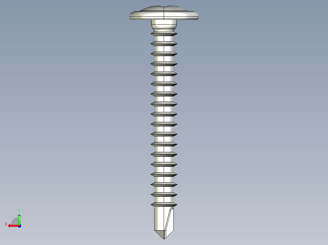 紧固件-STEP Drill-Tip Saucer Screw-01后视图