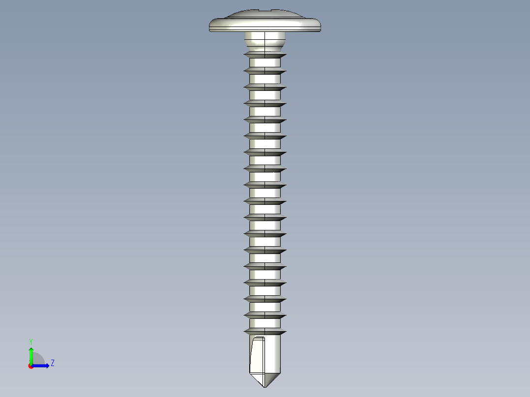 紧固件-STEP Drill-Tip Saucer Screw-01左视图