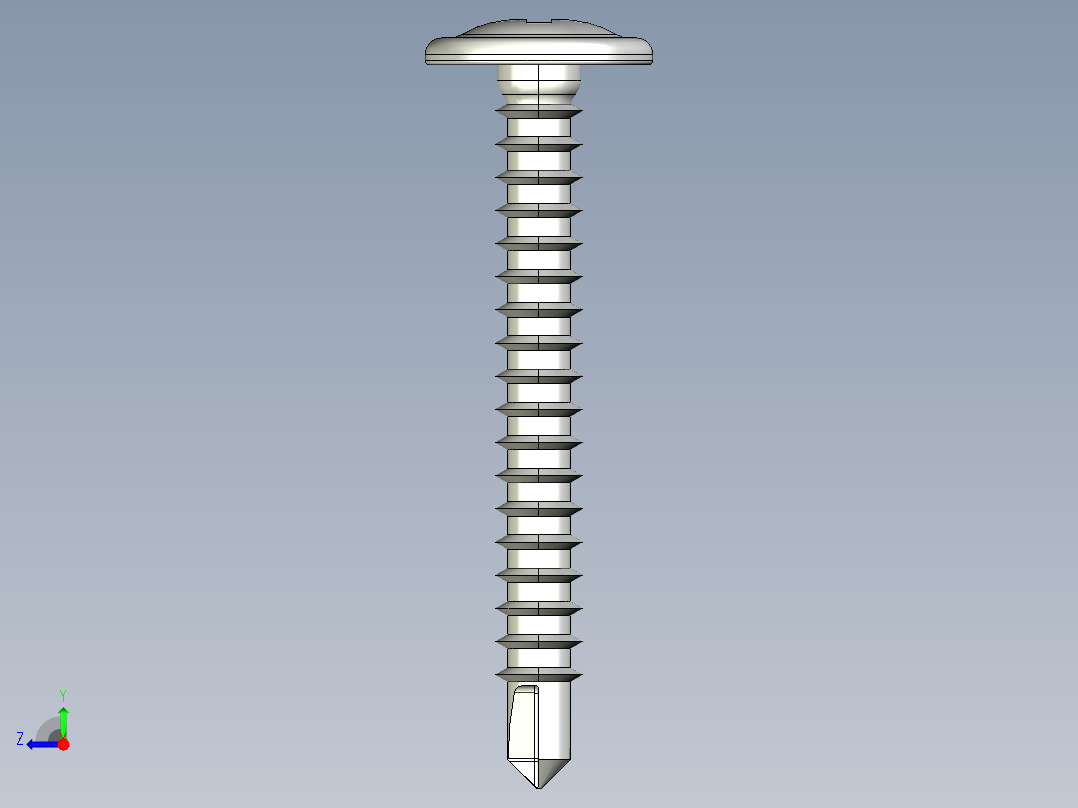 紧固件-STEP Drill-Tip Saucer Screw-01右视图