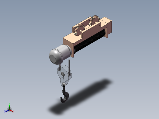 3吨电动葫芦模型设计809563==400正等轴测缩略图