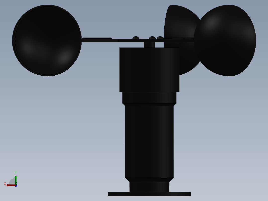 风向仪模型后视图