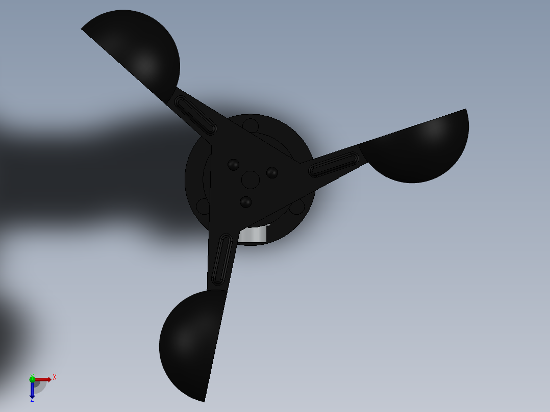 风向仪模型俯视图