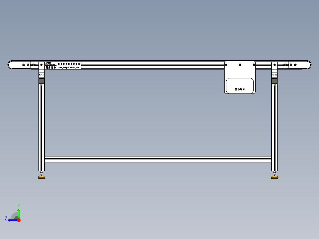 LE-XC4040-中间驱动轻载皮带线-负载40kg右视图