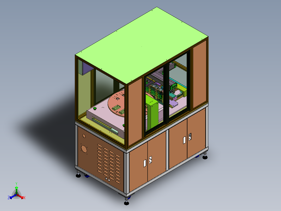 热合自动设备sw16正等轴测图