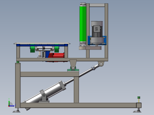 工厂用物件翻转台sw18可编辑左视缩略图