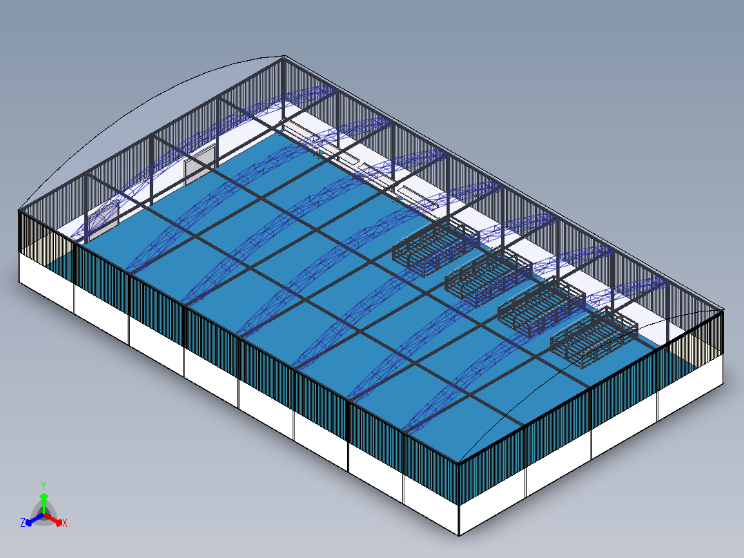 工业厂房正等轴测图