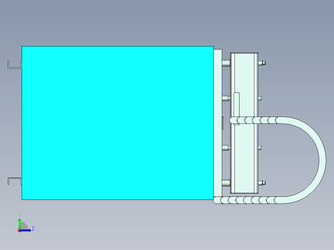 大型胶液输送泵设计左视图