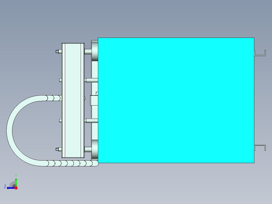 大型胶液输送泵设计右视图