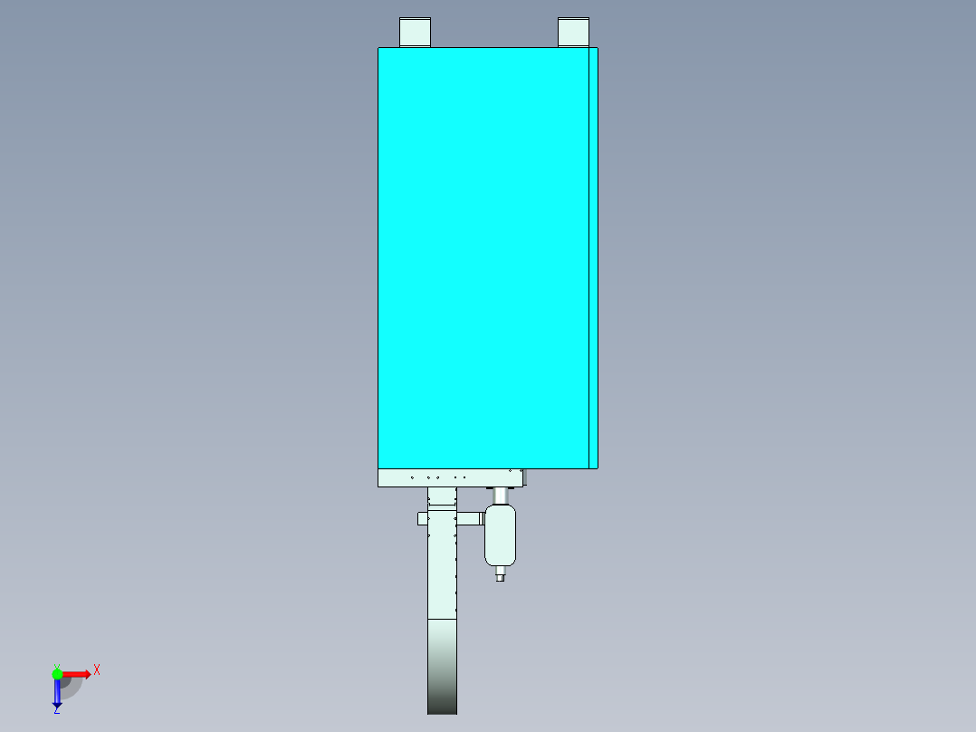 大型胶液输送泵设计俯视图