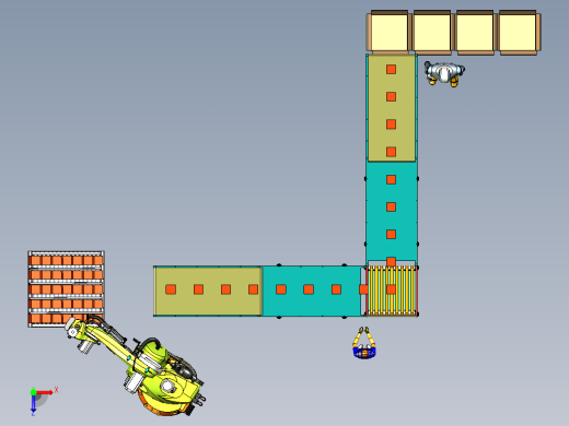 供货运输打包一体化生产线俯视缩略图