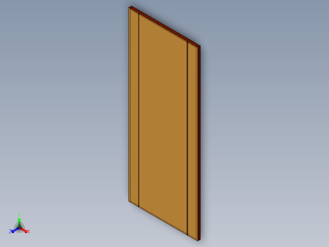 木门正等轴测图