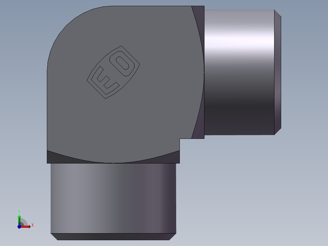 弯接头-W、1C9-18前视图
