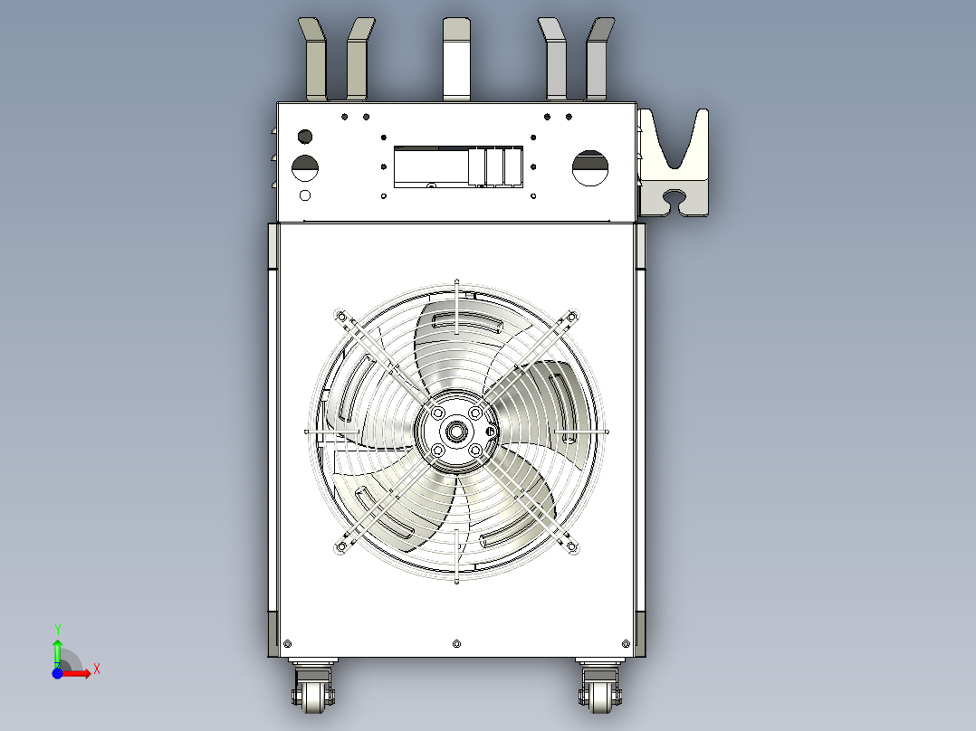 1500W激光焊接清洗一体机外观模型前视图
