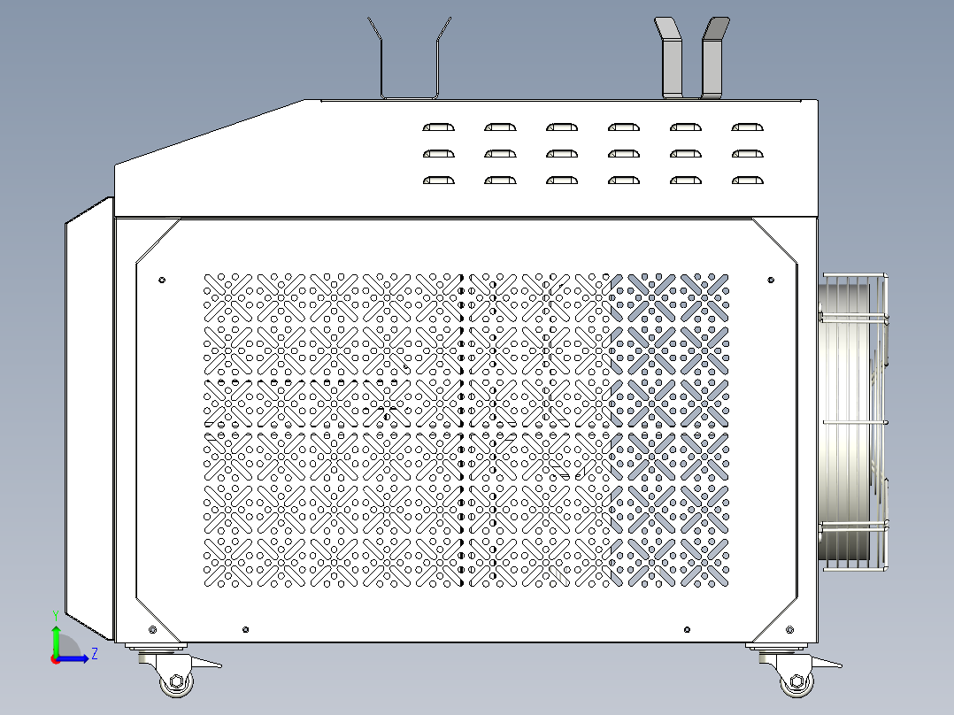 1500W激光焊接清洗一体机外观模型左视图
