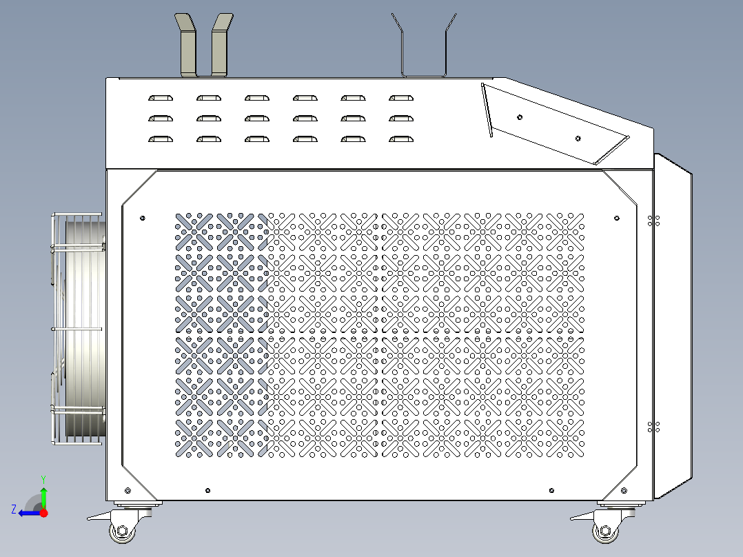 1500W激光焊接清洗一体机外观模型右视图