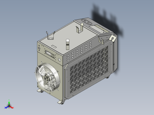 1500W激光焊接清洗一体机外观模型正等轴测缩略图
