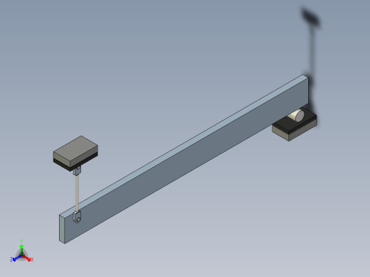 钢棒支撑的梁正等轴测缩略图