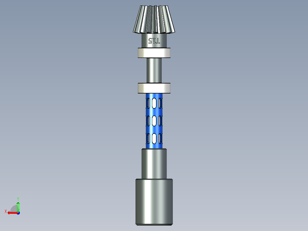 B2005164-遥控直升机，尾桨轴。后视图
