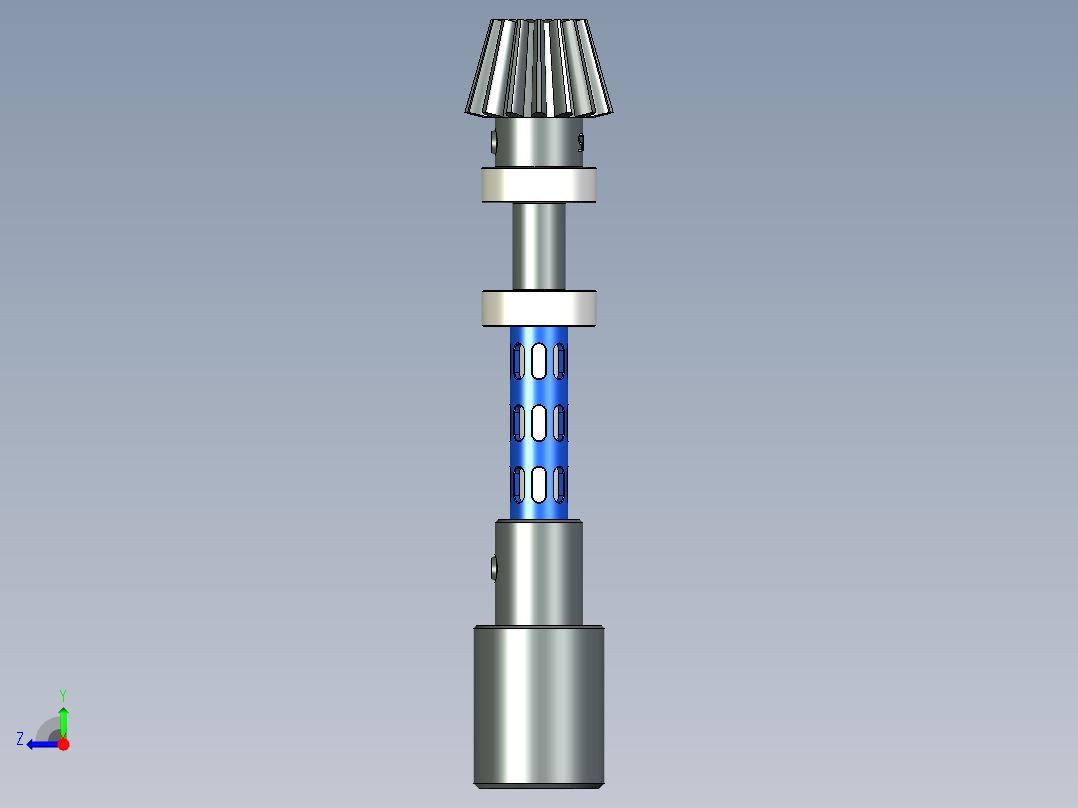 B2005164-遥控直升机，尾桨轴。右视图