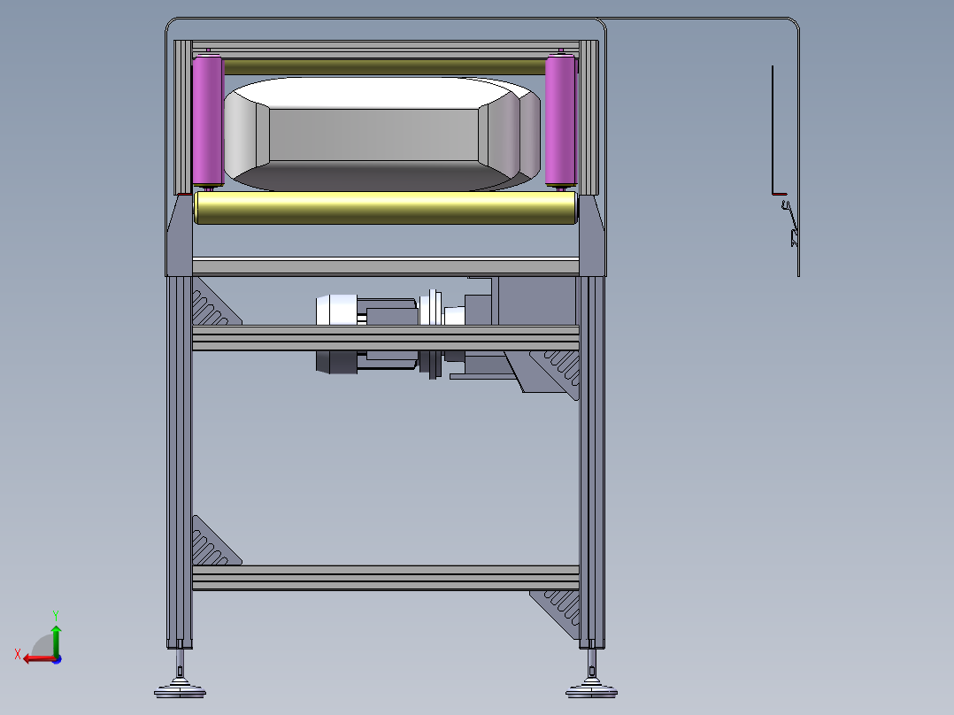 料包清刷机后视图