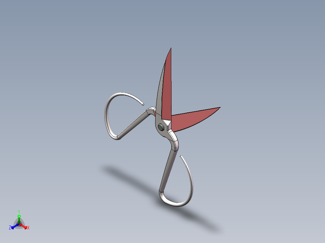 剪刀正等轴测图