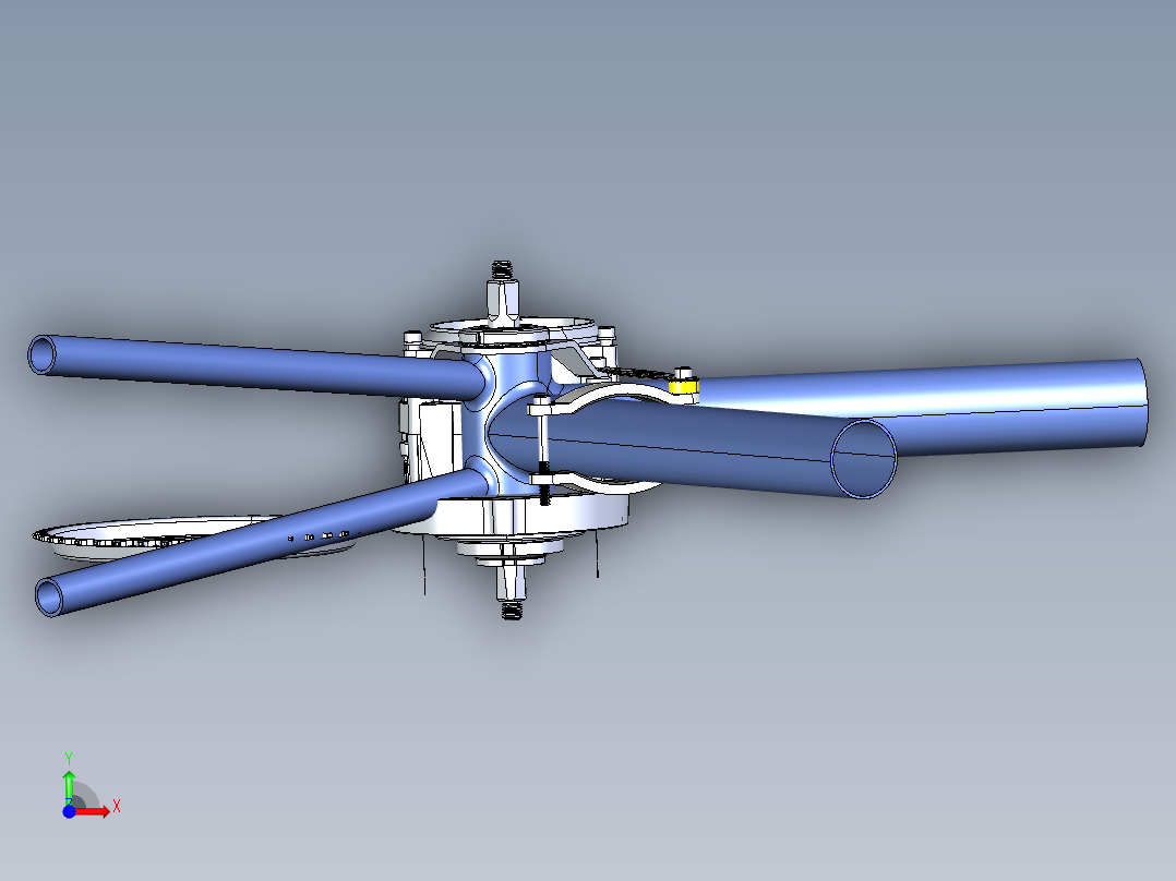 旋转塞 3D模型SolidWorks三维设计图前视图