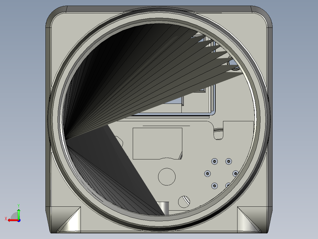 vitex面阵相机3D尺寸后视图