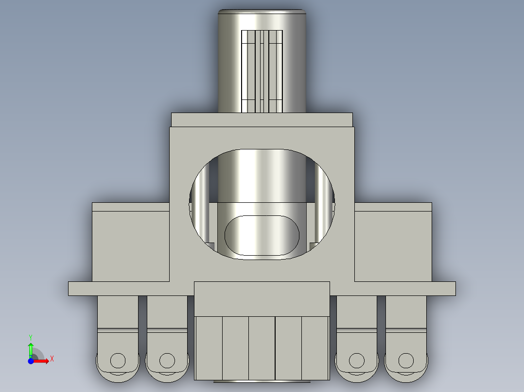 装配体1磨头组总前视图