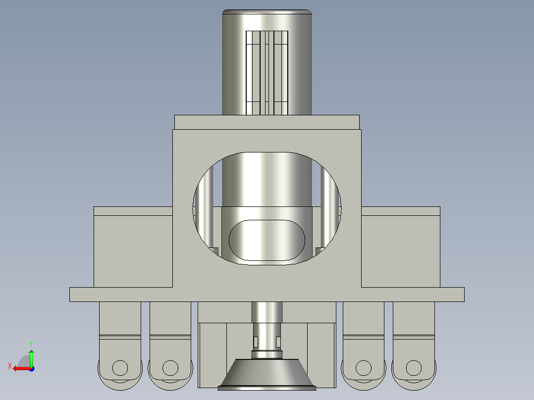 装配体1磨头组总后视图