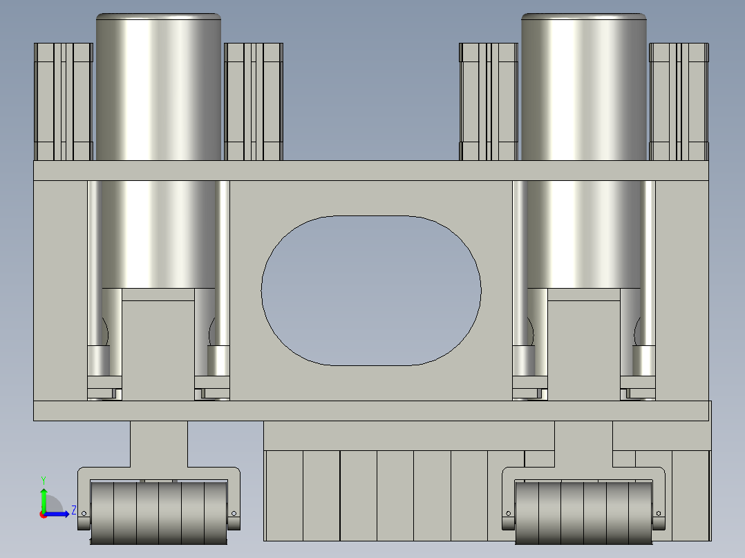 装配体1磨头组总左视图