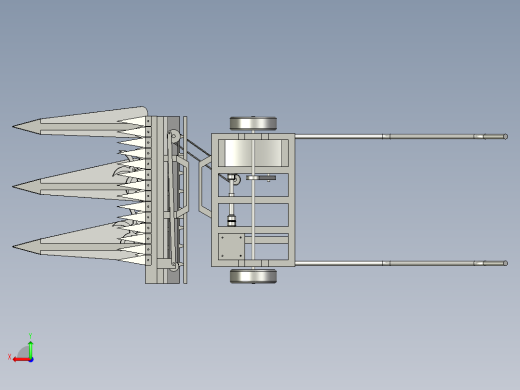 小型智能叶菜类蔬菜收割机设计后视缩略图