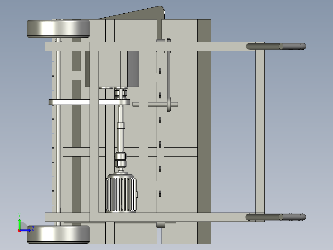 小型智能叶菜类蔬菜收割机设计左视图