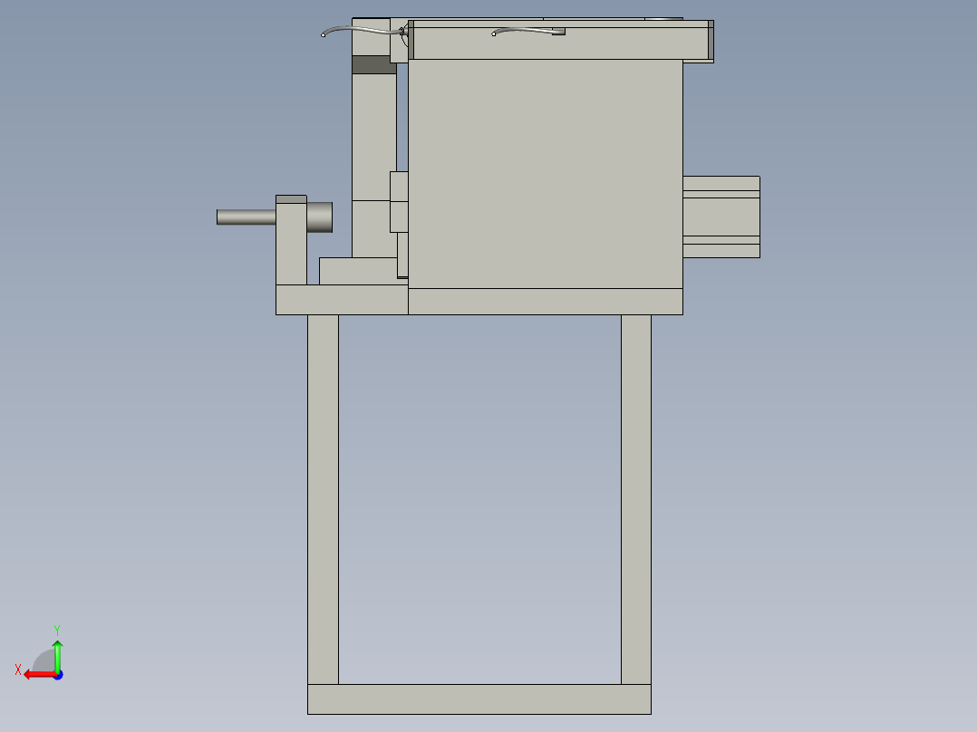 泵体分料机构后视图