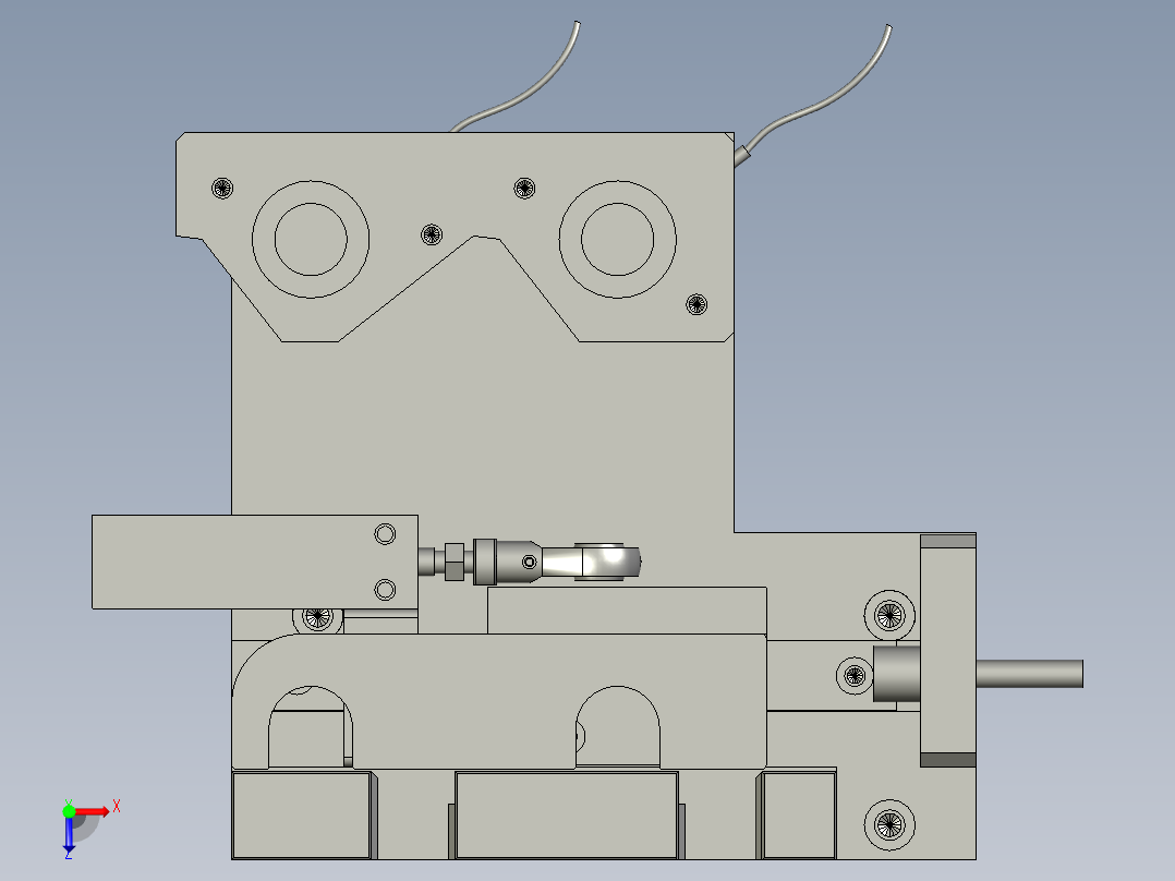 泵体分料机构俯视图