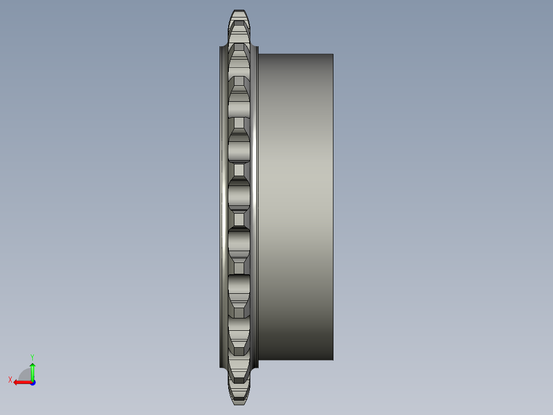 单排链轮04C-25325后视图