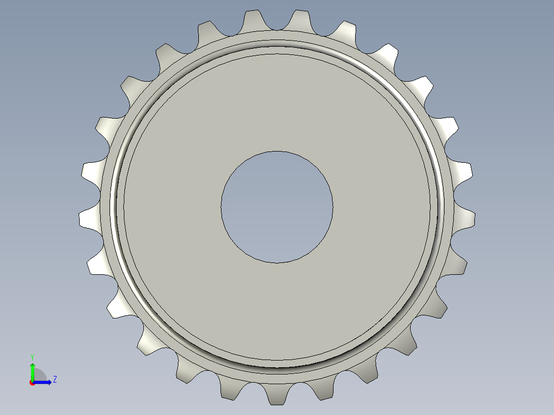单排链轮04C-25325左视图