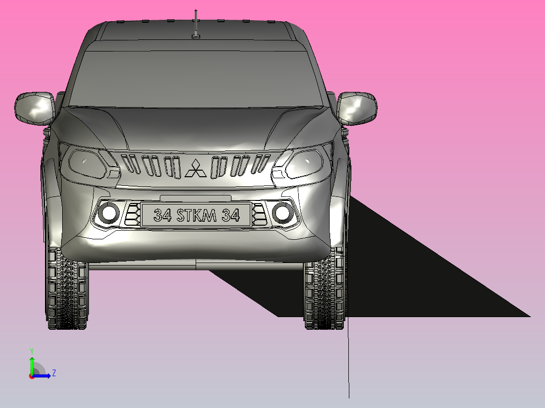 三菱L200型皮卡车左视图