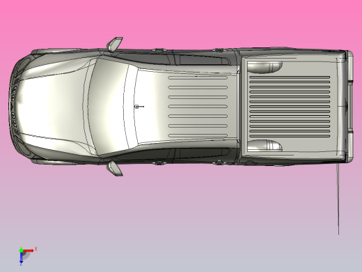 三菱L200型皮卡车俯视缩略图