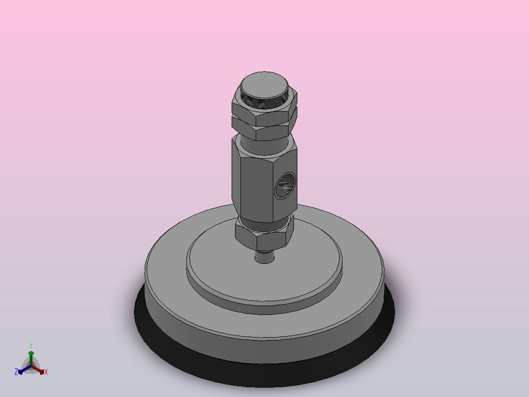 PUYKB 120~150摇摆型真空吸盘[PUYKB-120-S]主视图