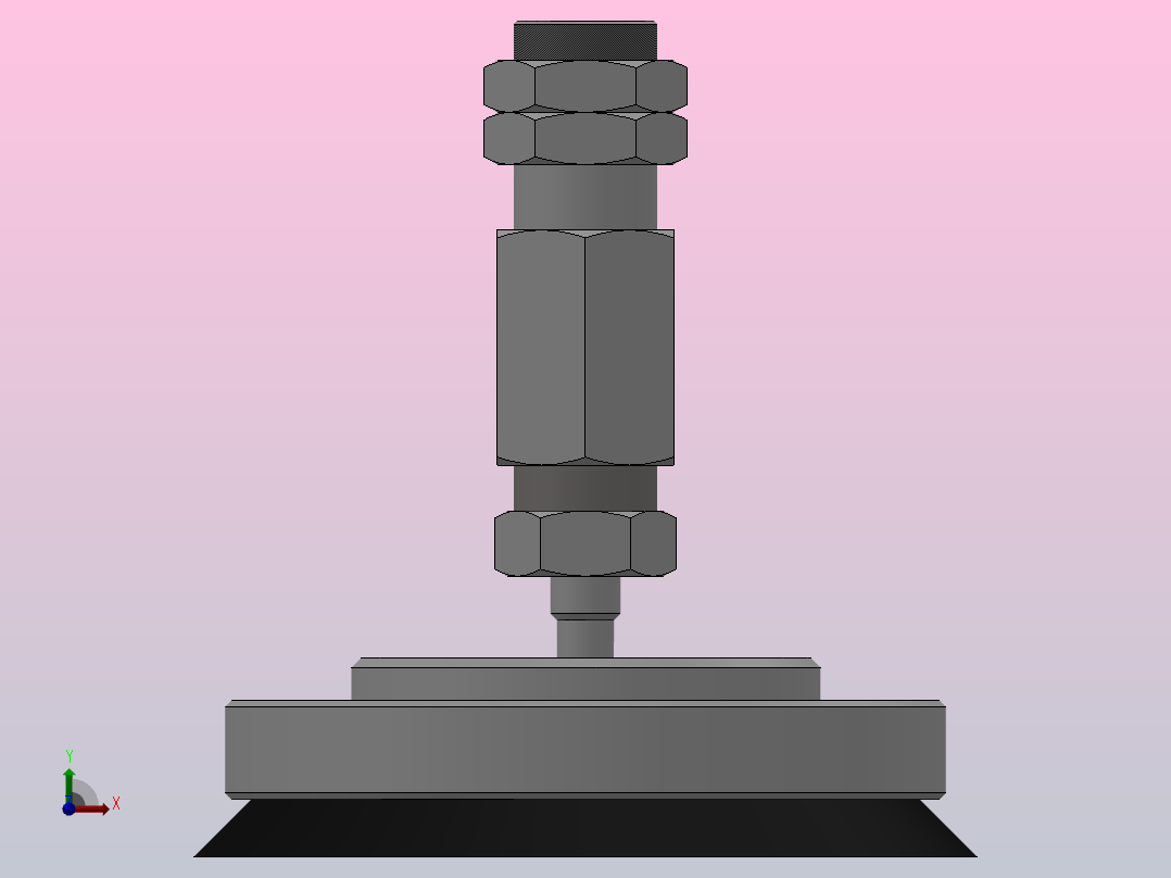 PUYKB 120~150摇摆型真空吸盘[PUYKB-120-S]前视图