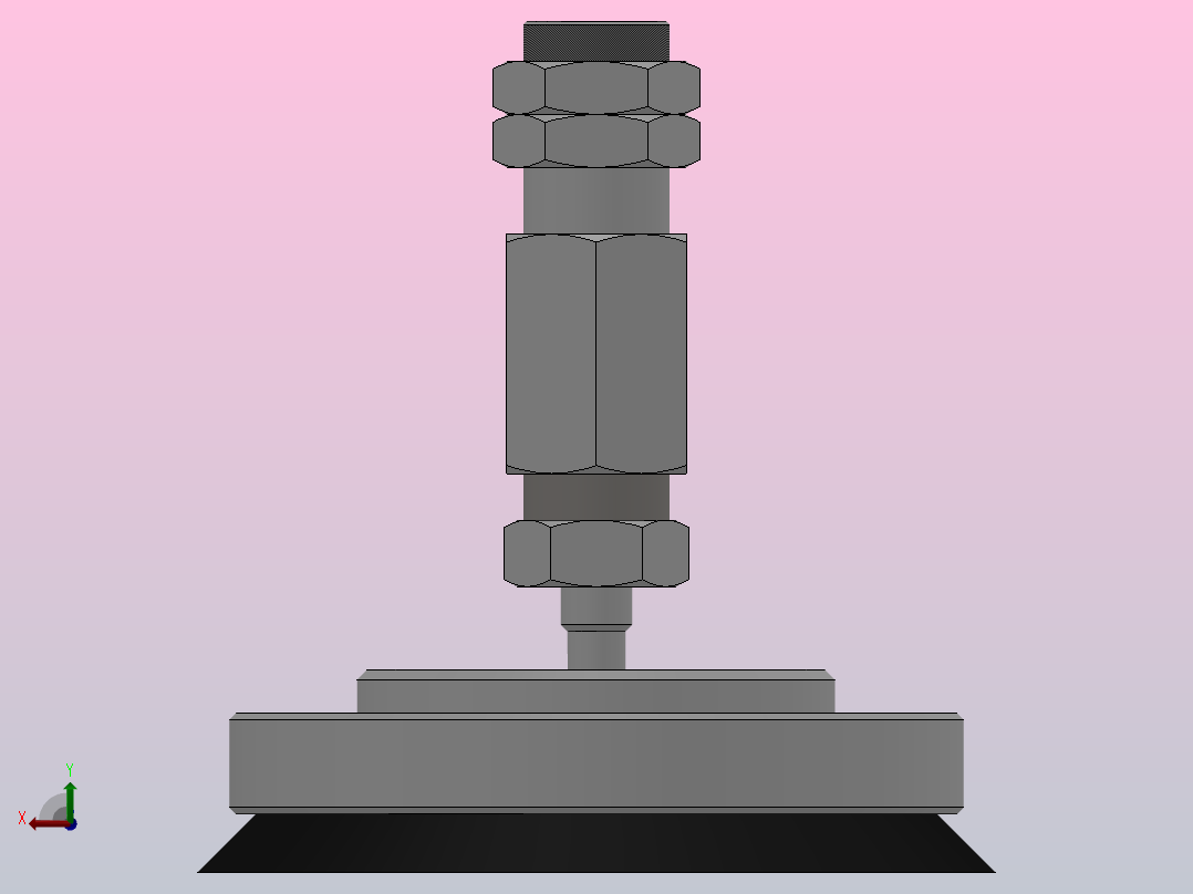 PUYKB 120~150摇摆型真空吸盘[PUYKB-120-S]后视图