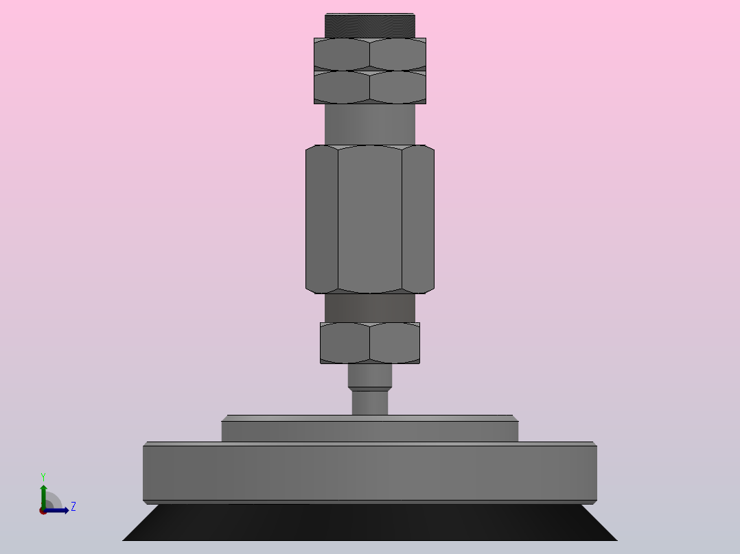 PUYKB 120~150摇摆型真空吸盘[PUYKB-120-S]左视图