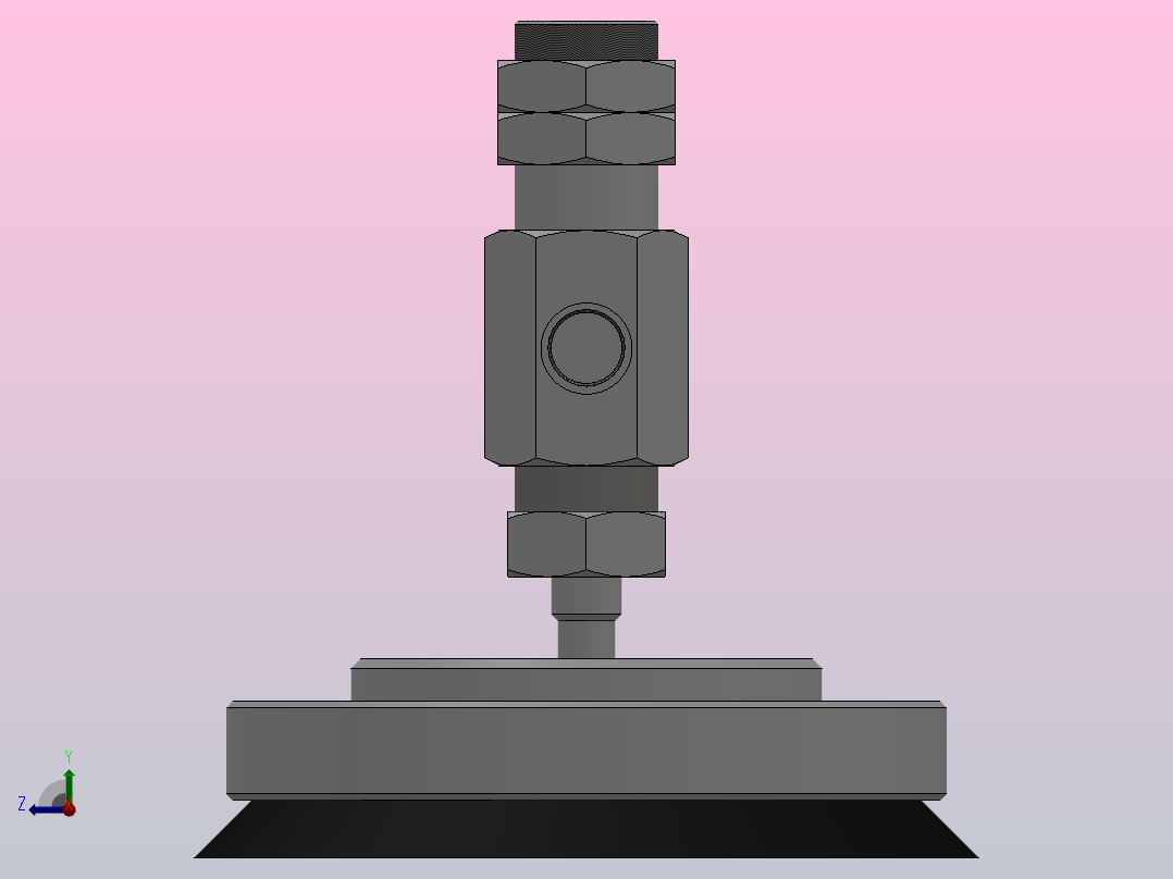 PUYKB 120~150摇摆型真空吸盘[PUYKB-120-S]右视图