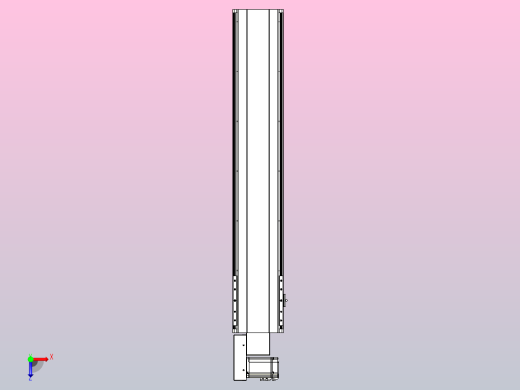 皮带直线轴半封闭可选导轨TPA-HNB-202D-140-L950-ML-Y-P75-N3俯视缩略图